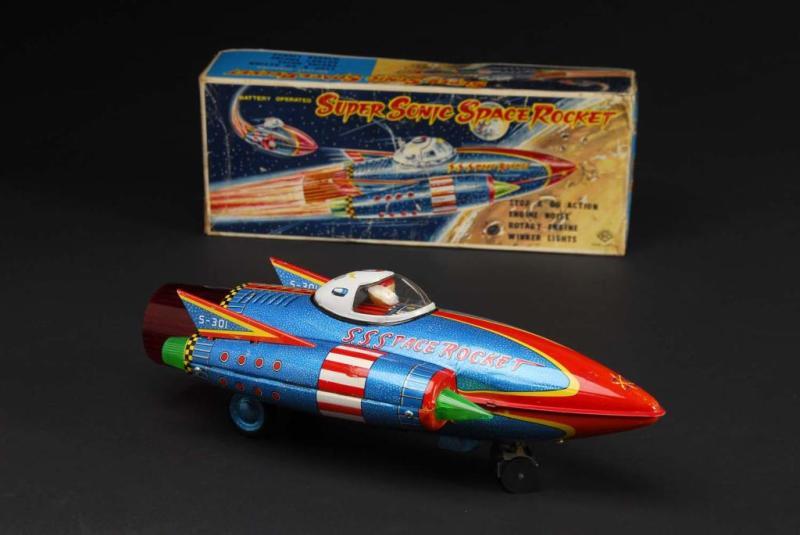 Appraisal: Super Sonic Space Rocket Toy Description Japanese Made by Kayo