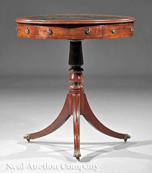 Appraisal: A Regency Carved Mahogany Rent Table th c old inset