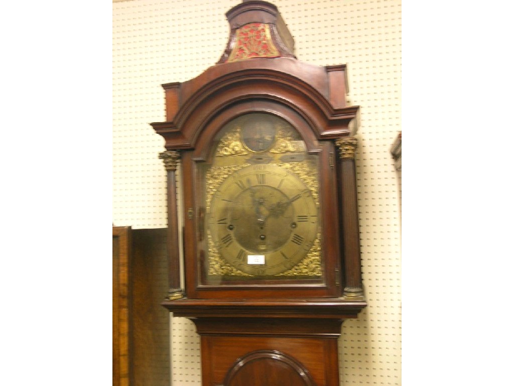 Appraisal: A mahogany eight-day musical longcase clock basically th century with