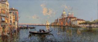 Appraisal: MONNICKENDAM Maurits Oil on Canvas Venice Harbor Signed lower right