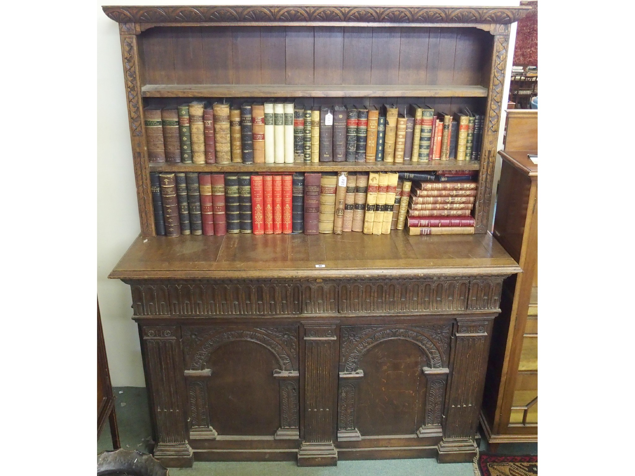 Appraisal: A Victorian oak carved dresser x x cm