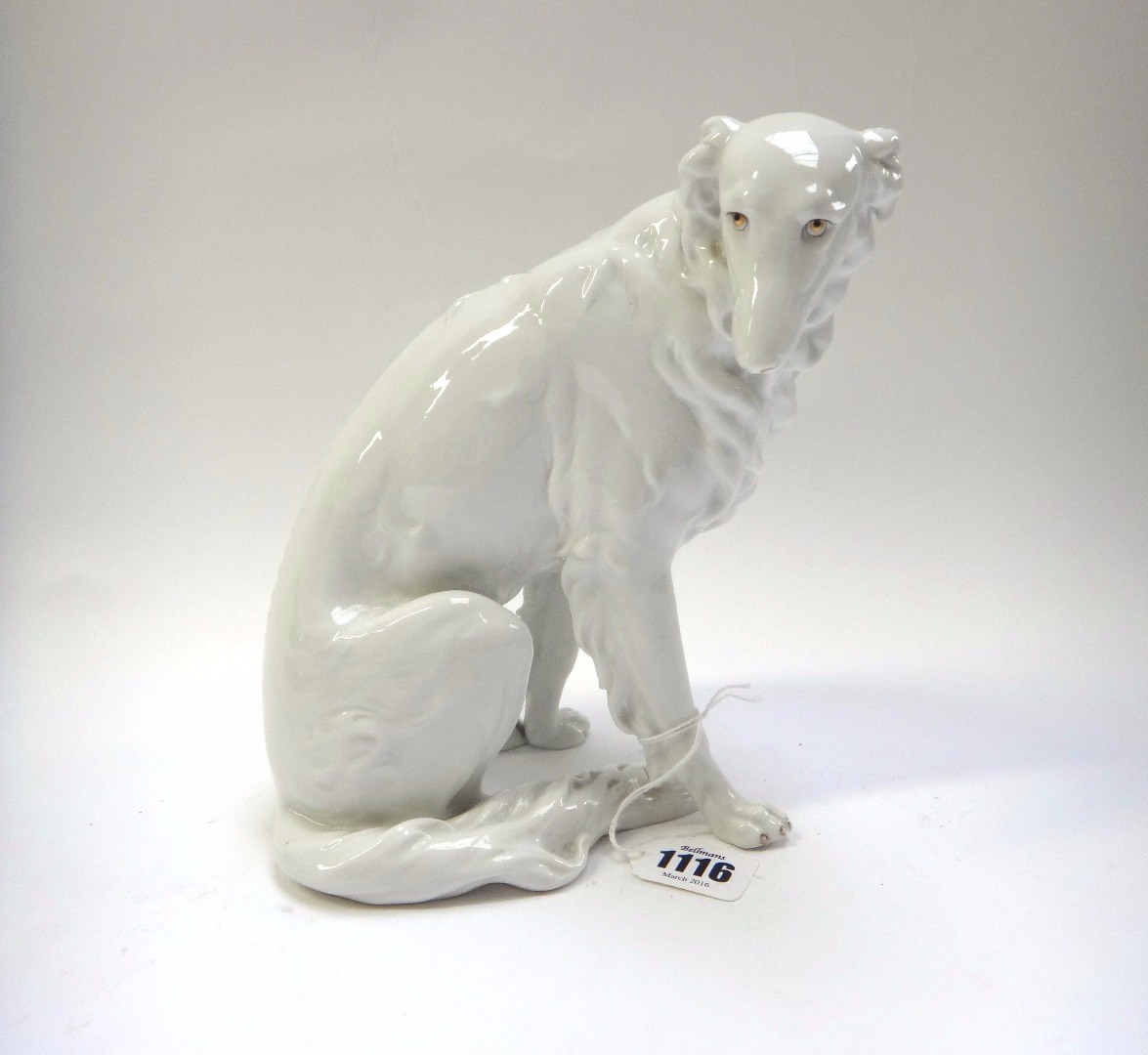 Appraisal: A Katzhutte porcelain model of a Borzoi hound th century