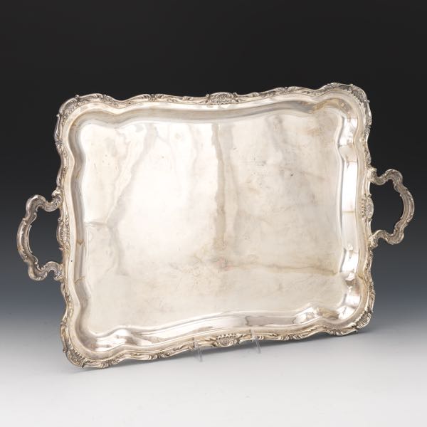 Appraisal: CAMUSSO STERLING SILVER TRAY x excluding the handles toz