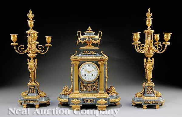 Appraisal: A Fine French Louis XVI-Style Gilt Bronze and Gris de