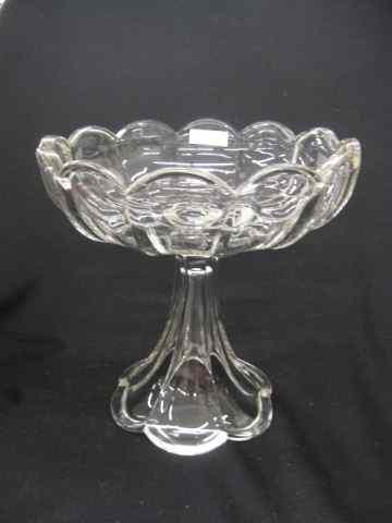 Appraisal: Pattern Glass Large Compote flower petalstyle attributed to Heisey ''Colonial''