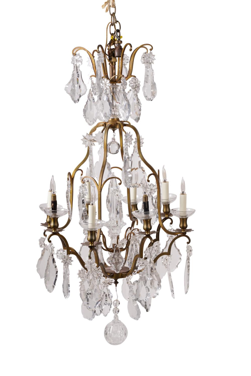 Appraisal: BACCARAT CRYSTAL CHANDELIERinscribed with mark and signature of Baccarat with