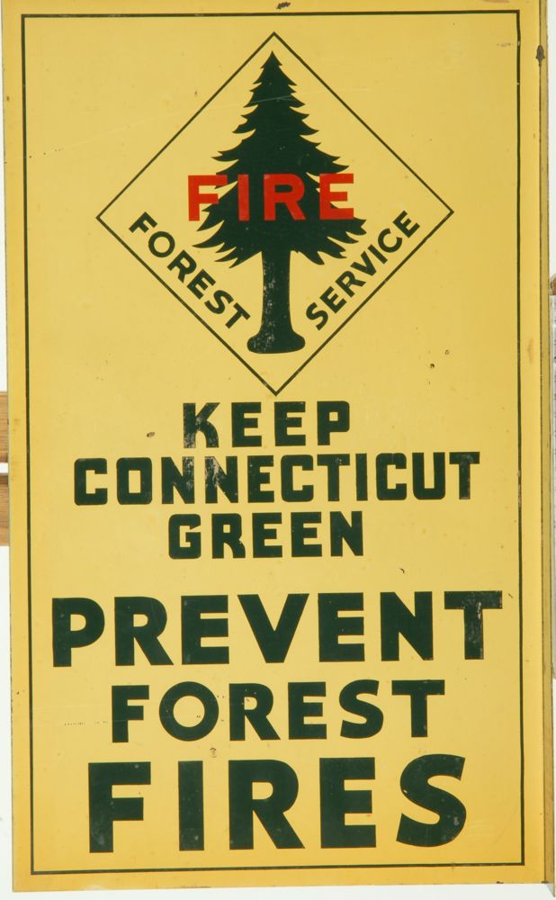 Appraisal: FOUR TIN SIGNS Keep Connecticut Green - Prevent Forest Fires