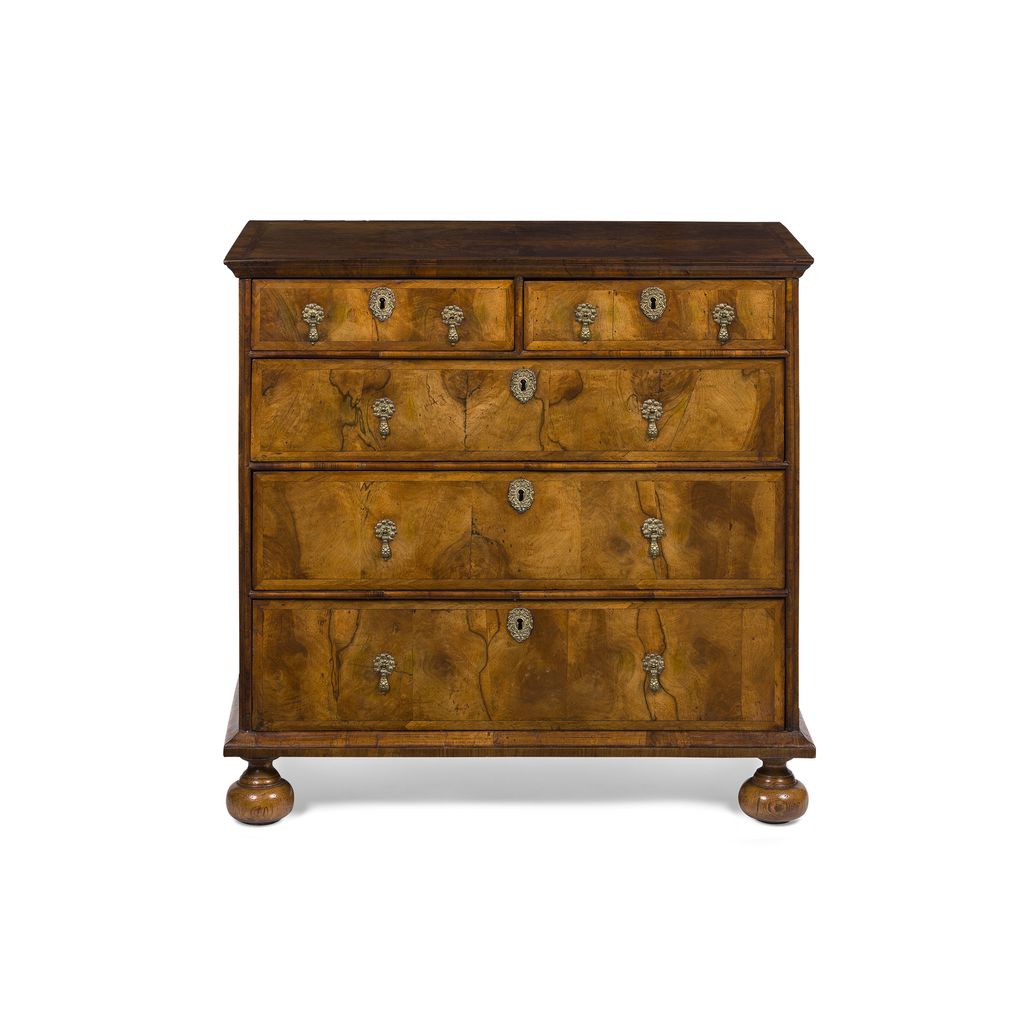 Appraisal: WILLIAM AND MARY WALNUT CHEST OF DRAWERS LATE TH CENTURY