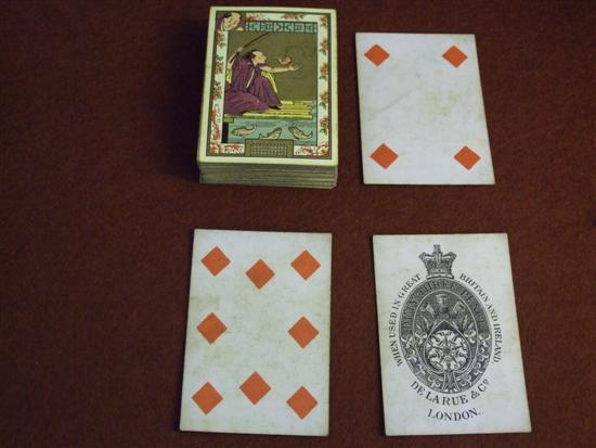 Appraisal: th century set of playing cards one card reading- 'when