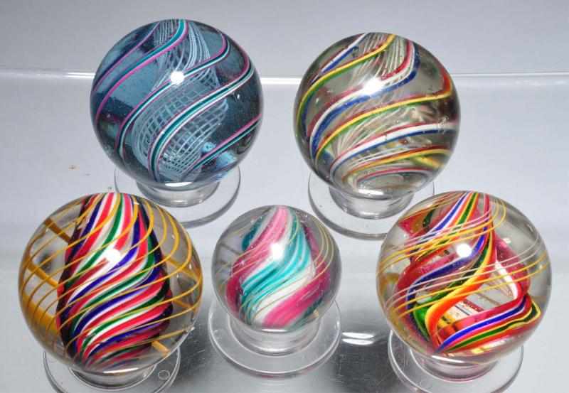 Appraisal: Lot of Large Swirl Marbles Description Includes one divided core