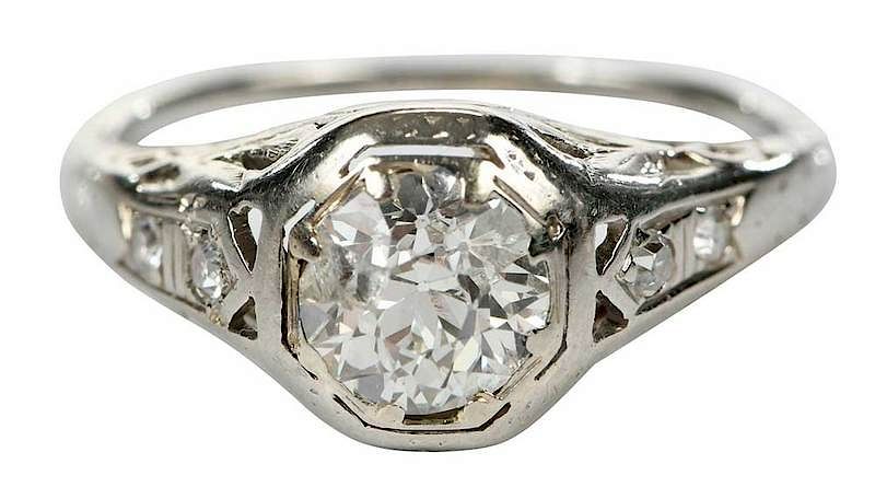 Appraisal: kt Diamond Ring center old European cut diamond estimated weight