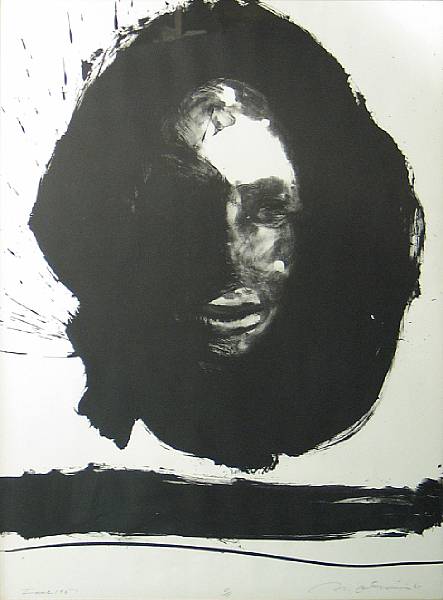 Appraisal: Nathan Oliveira American born Face S Lithograph printed on Rives