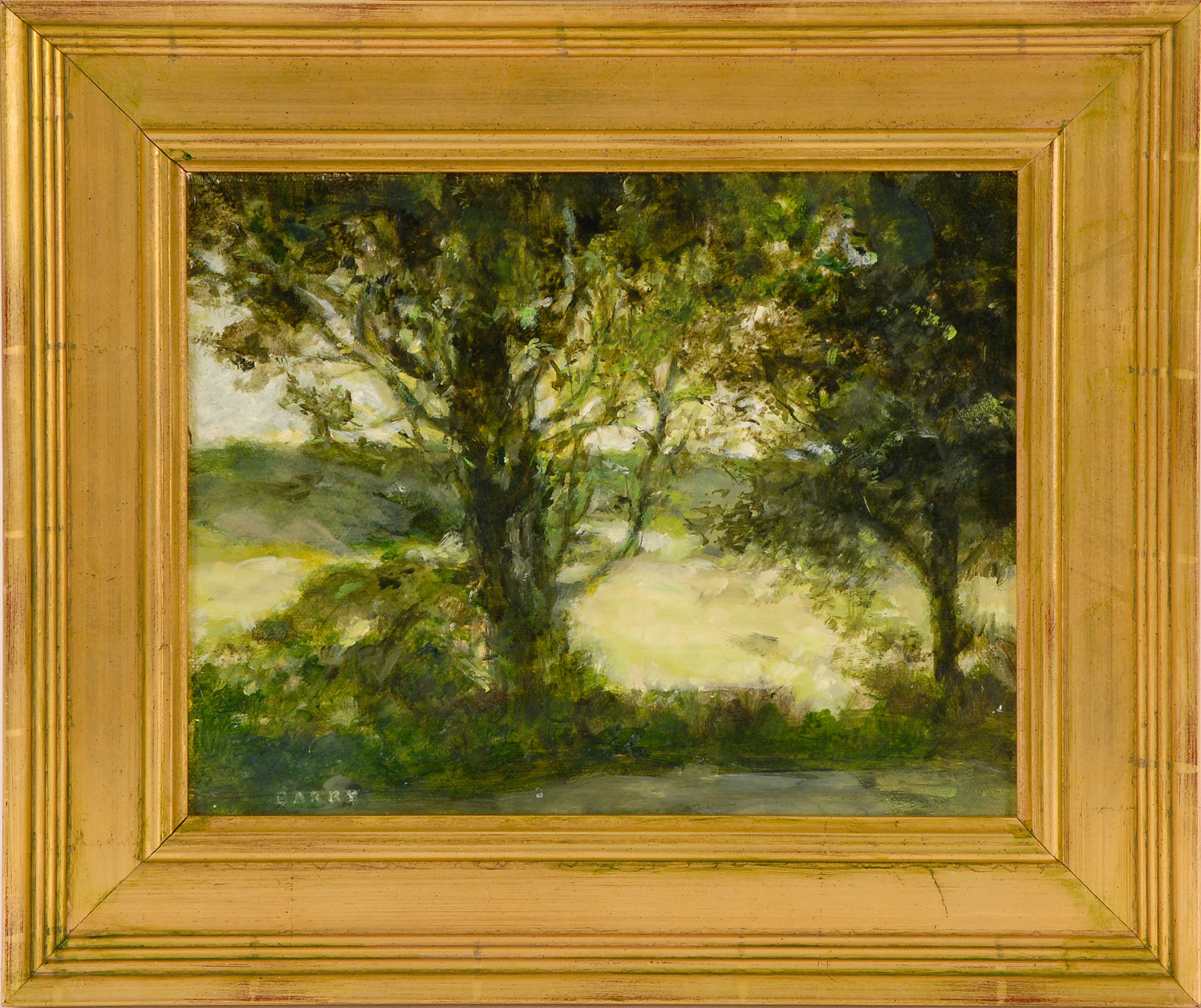 Appraisal: ROBERT BARRYCape Cod ContemporaryQuivet Meadow depicting a landscape Signed lower