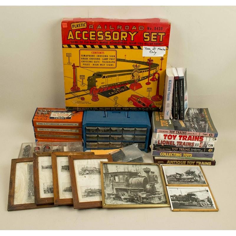 Appraisal: Assorted Train Books Accessories Large lot of assorted train books