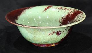 Appraisal: Chinese Flambe Glazed Bowl Chinese flambe glaze bowl with a