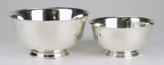 Appraisal: Tiffany Co Paul Revere style presentation bowls and diameters Larger