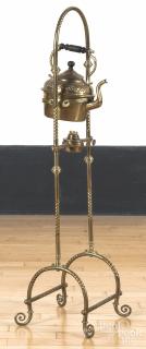 Appraisal: Brass kettle stand '' h