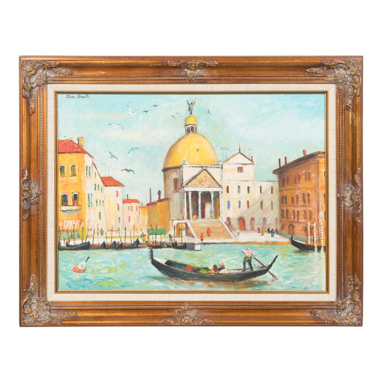 Appraisal: BEN SHUTE VENICE WITH GONDOLA OIL ON CANVAS Ben Shute