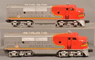 Appraisal: Lionel O-Gauge Santa Fe No Motorized Passenger Locomotives l