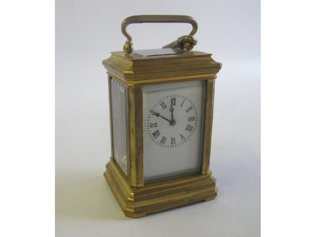 Appraisal: Miniature gilt metal carriage clock