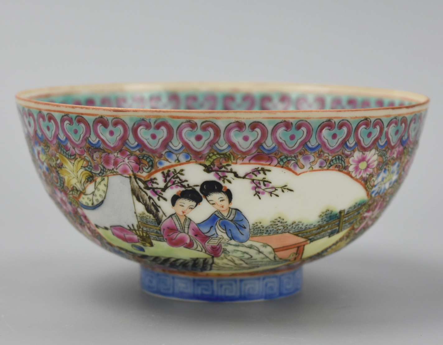 Appraisal: CHINESE EGG SHELL CANTON GLAZE BOWL ROC PERIOD Made of