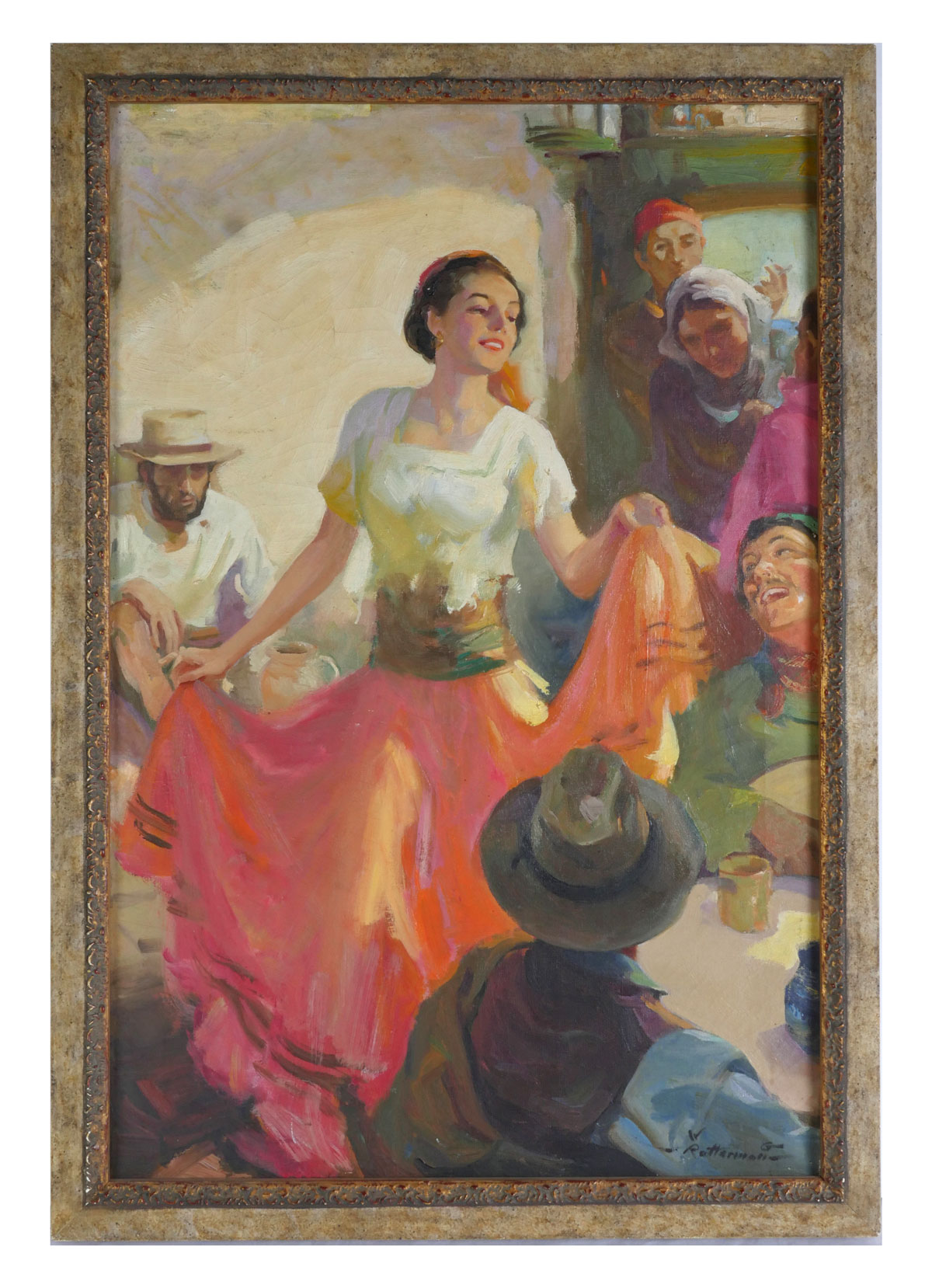 Appraisal: RATTERMAN Walter G American - ''The Danseuse'' Gypsy Dancer Oil