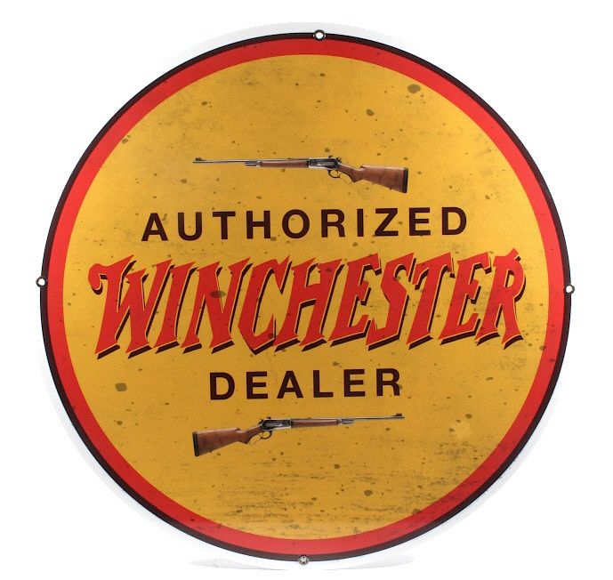 Appraisal: Winchester Authorized Dealer Advertising Sign This lot provides you the