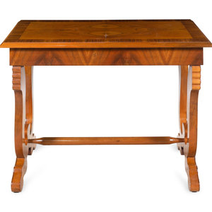 Appraisal: A German Walnut Center Table Circa - Height x width