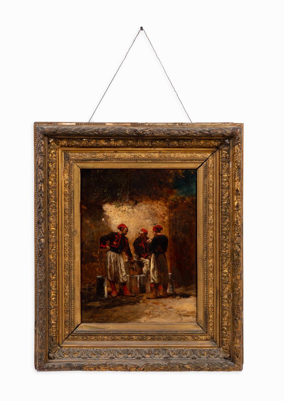 Appraisal: WILFRID CONSTANCE BEAUQUESNE ZOUAVE SOLDIERS Wilfrid Constant Beauquesne French -