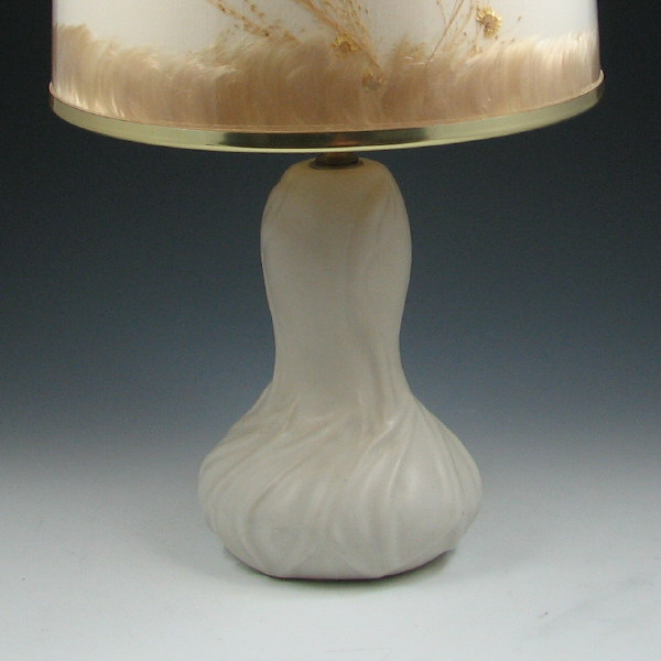 Appraisal: Van Briggle White Matte Lamp w Original Shade Van Briggle