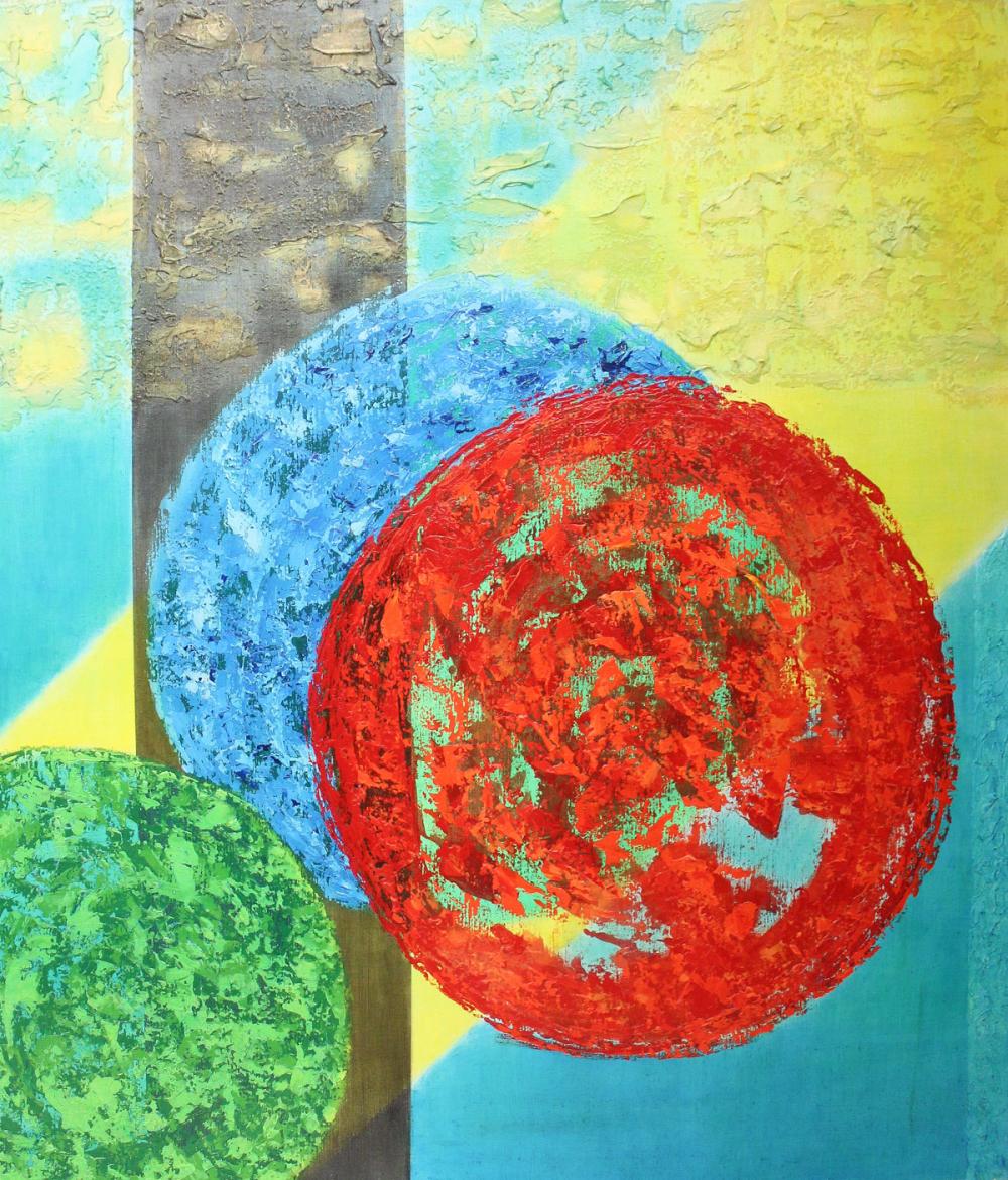 Appraisal: ROSE NIGUMA Portland Oregon - large oil on canvas abstract