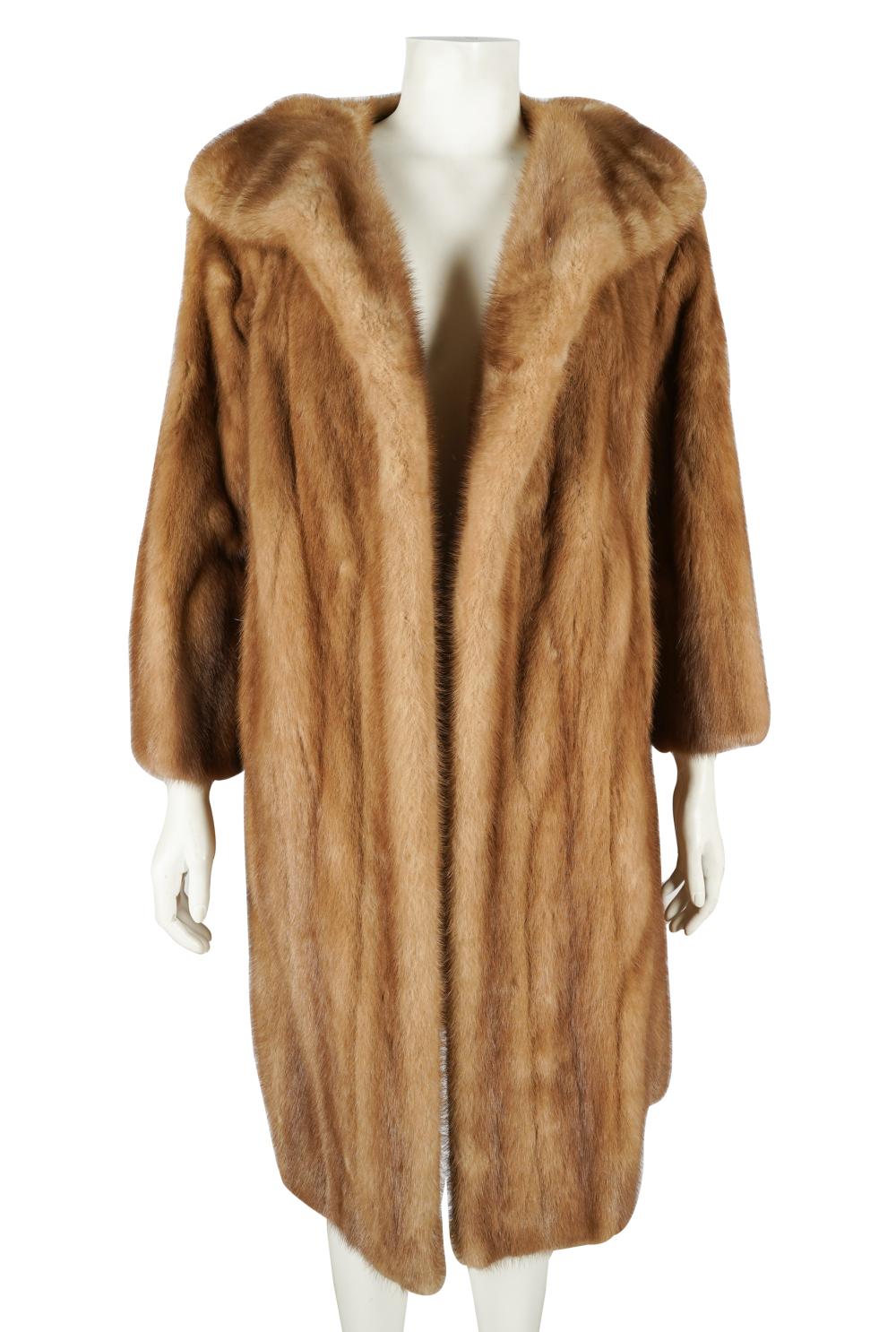 Appraisal: BROWN FUR COATwith Dicker Dicker Beverly Hills and Autumn Haze