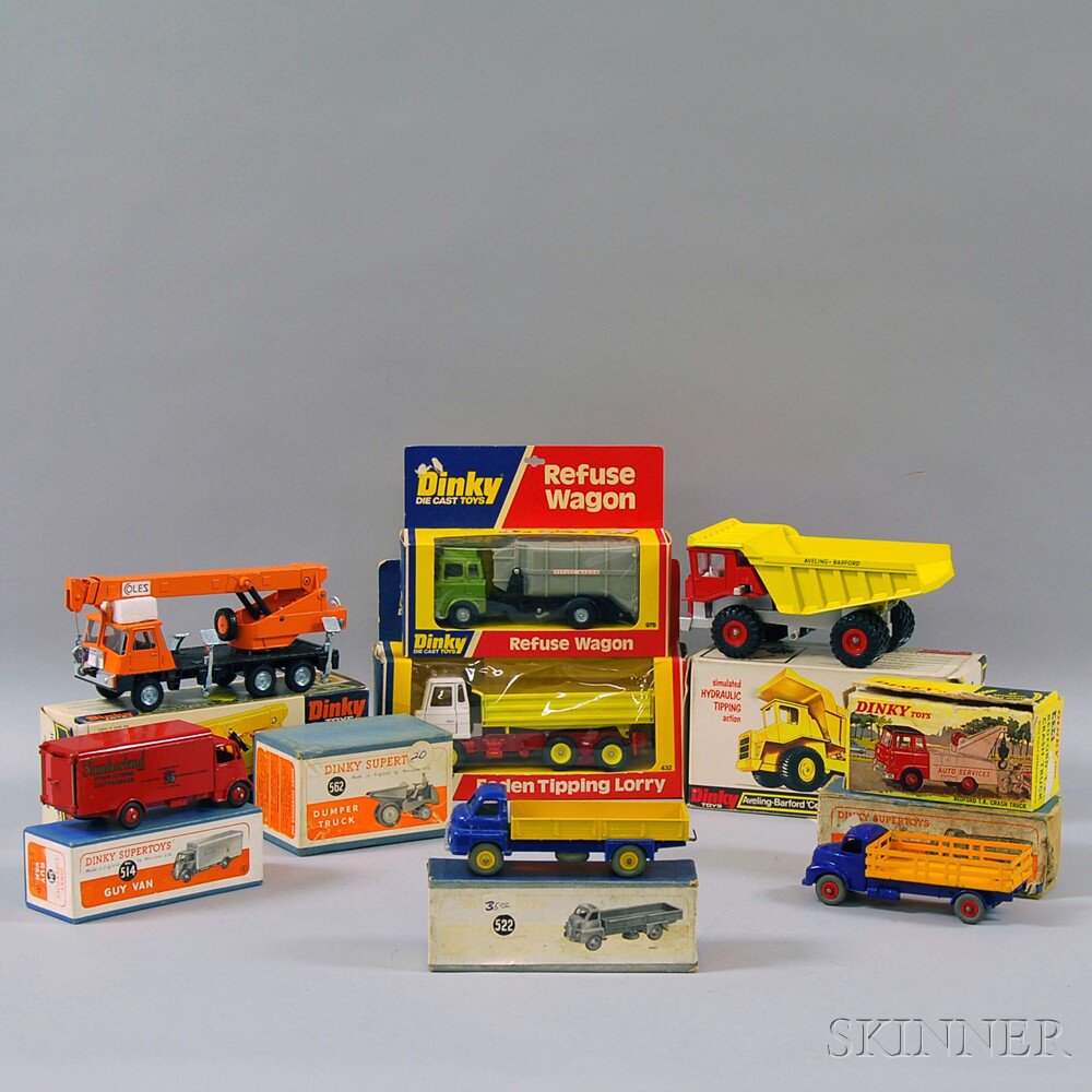 Appraisal: Nine Meccano Dinky Toys Die-cast Metal Transport Vehicles England including