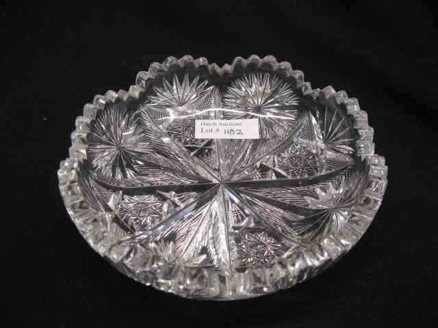 Appraisal: Brilliant Period Cut Glass Nappy Palm pattern by Taylor Brothers