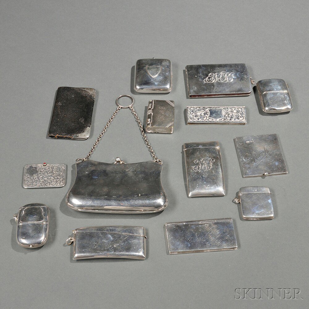 Appraisal: Twelve English Sterling Silver Personal Items th century various makers