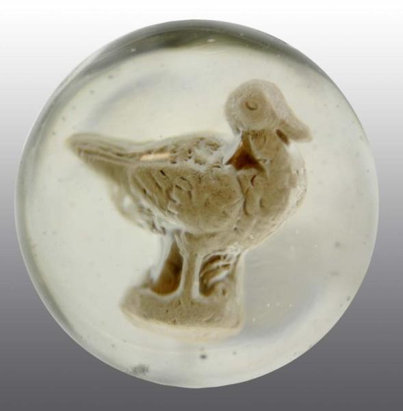 Appraisal: Sulphide Duck Marble Description Polished surface Unusual standing duck figure