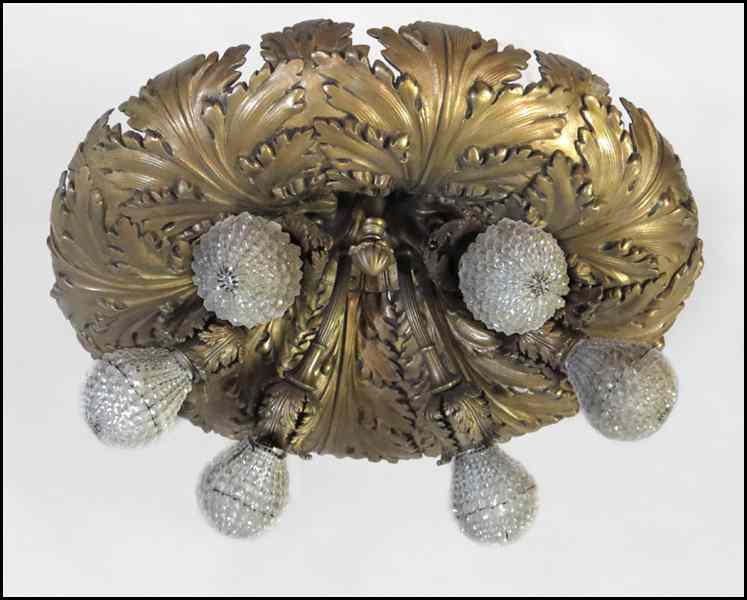 Appraisal: GILT BRONZE CEILING FIXTURE Diameter '' Condition No Specific Condition