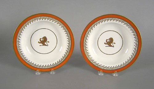 Appraisal: Pair of Chamberlains Worcester plates early th c dia