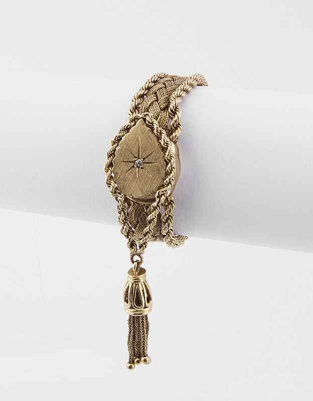 Appraisal: K GOLD COVERED WATCH BRACELET K yellow gold lady's Kaltron