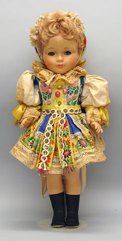 Appraisal: HP Czech bride doll Marked Doll has blue glass sleep