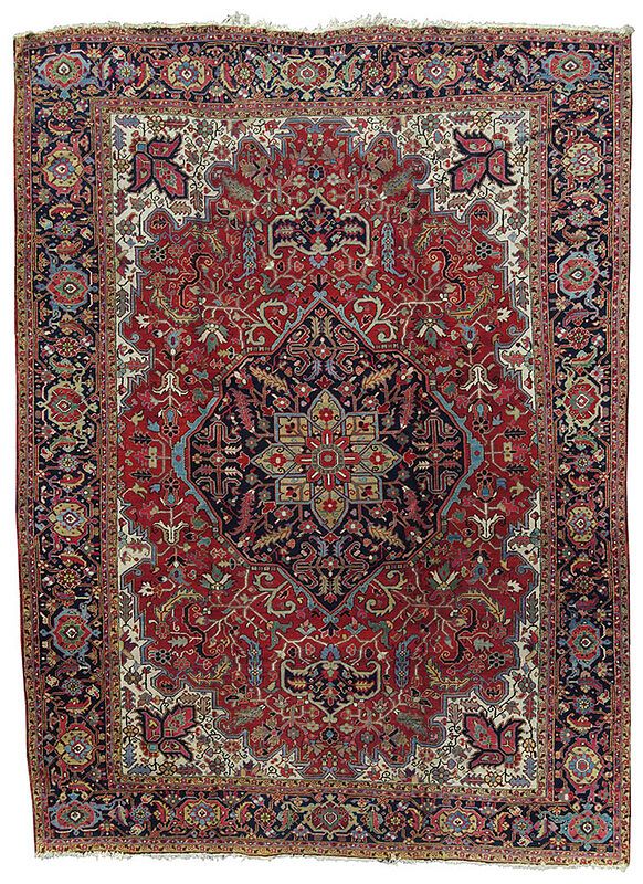 Appraisal: Heriz Carpet mid to late th century polygonal medallion with