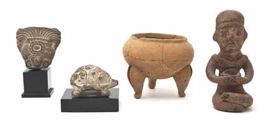 Appraisal: A Collection of Four Pre-Columbian and Pre-Columbian Style Artifacts comprising