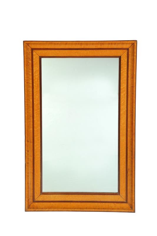 Appraisal: HIGH STYLE MIRROR American th century mahogany and bird's-eye maple