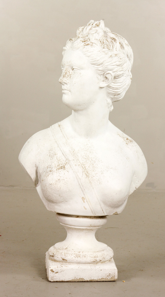 Appraisal: - Bust of Artemis Cement Bust of Artemis cement h