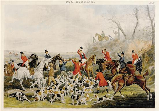 Appraisal: Henry Alken after British - FOX HUNTING WHO-HOOP colored engraving