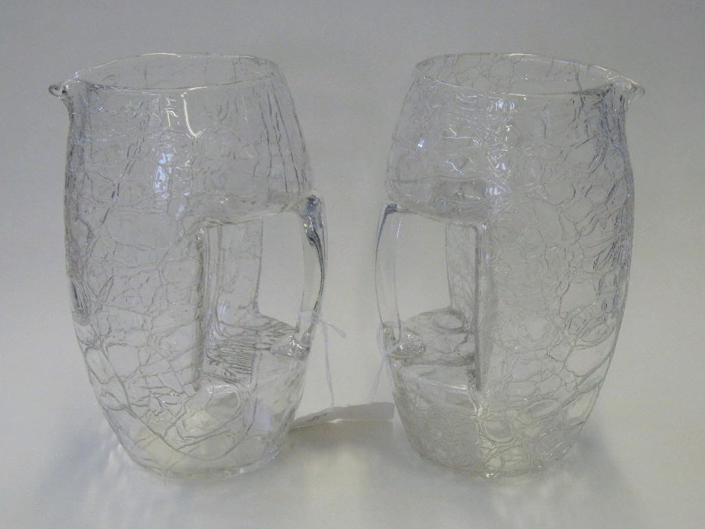 Appraisal: Two lemonade jugs with crackle finish