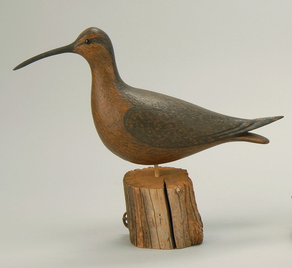 Appraisal: CURLEW DECOY By Davey Ward Glass eyes Original paint