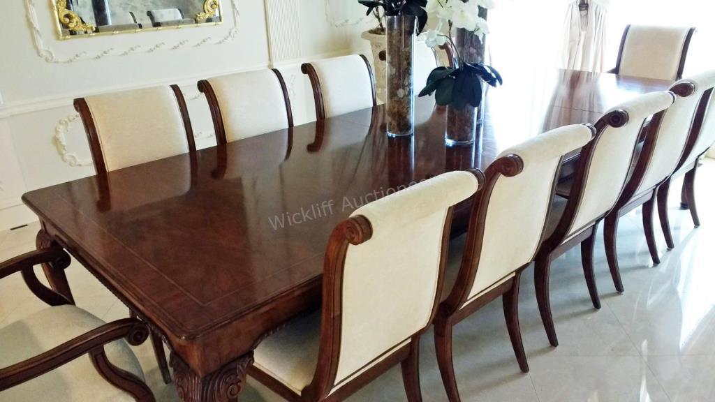 Appraisal: A period style dining room group including a Baker furniture