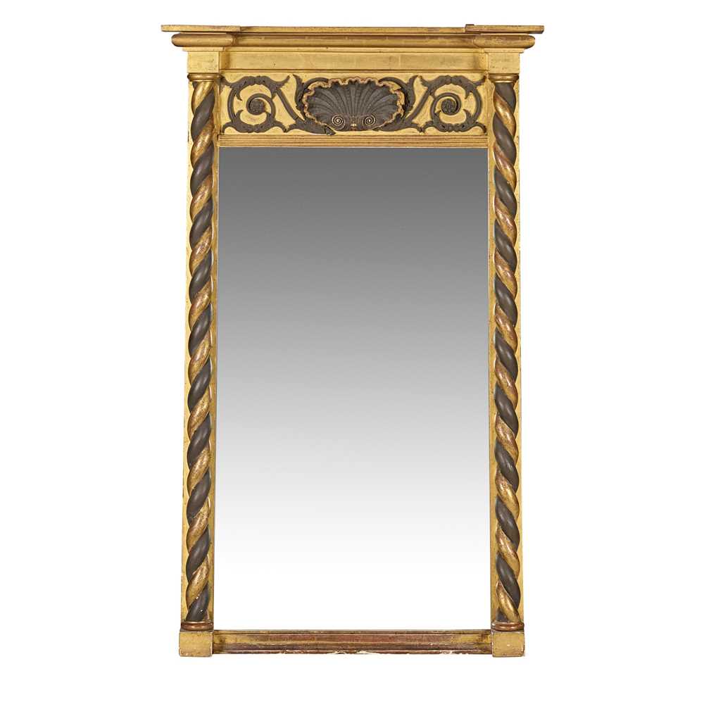 Appraisal: REGENCY GILTWOOD AND EBONISED PIER MIRROR EARLY TH CENTURY the