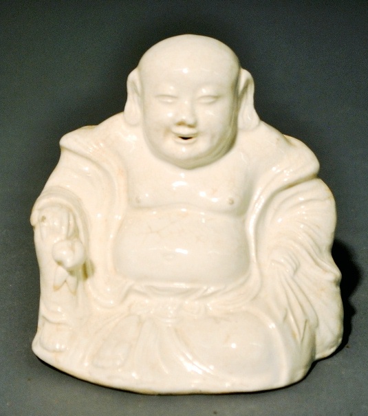 Appraisal: - Chinese blanc-de-chine porcelain Budai late Qing Dynasty h x